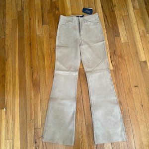 NWT Polo Ralph Lauren Suede Bootcut Pants, size 2
